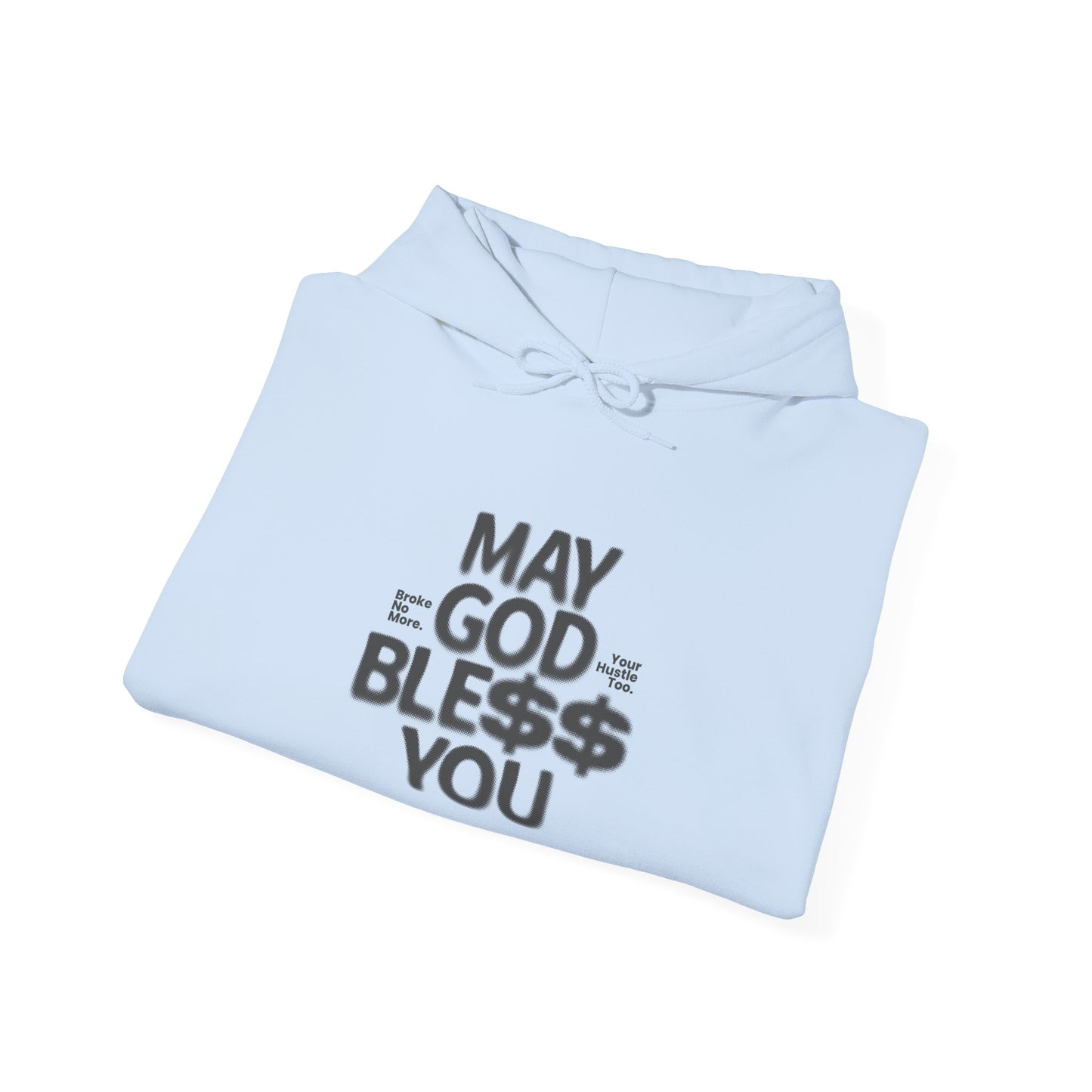 Inspirational Graphic Hoodie: 'May God Bless You'