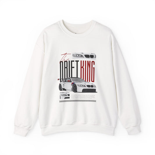 Drift King Crewneck Sweatshirt - Perfect Gift for Car Enthusiasts