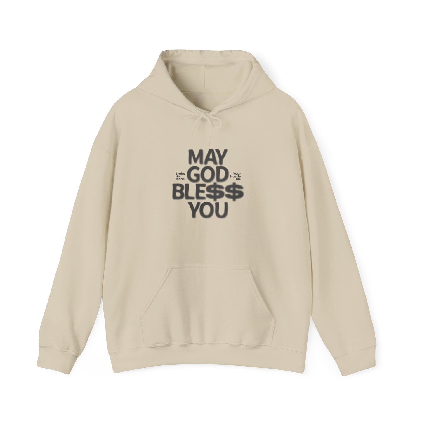 Inspirational Graphic Hoodie: 'May God Bless You'