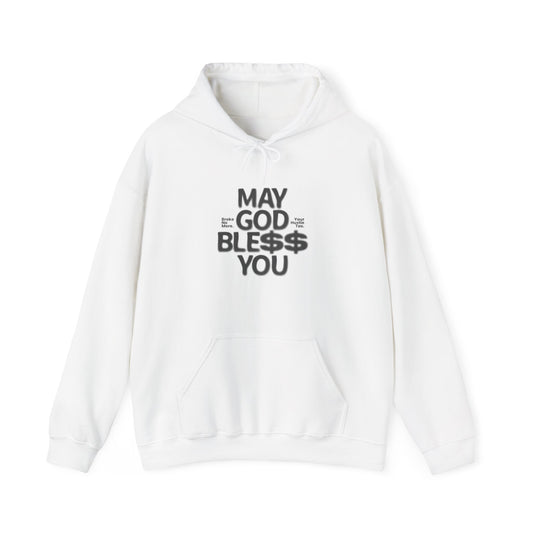 Inspirational Graphic Hoodie: 'May God Bless You'