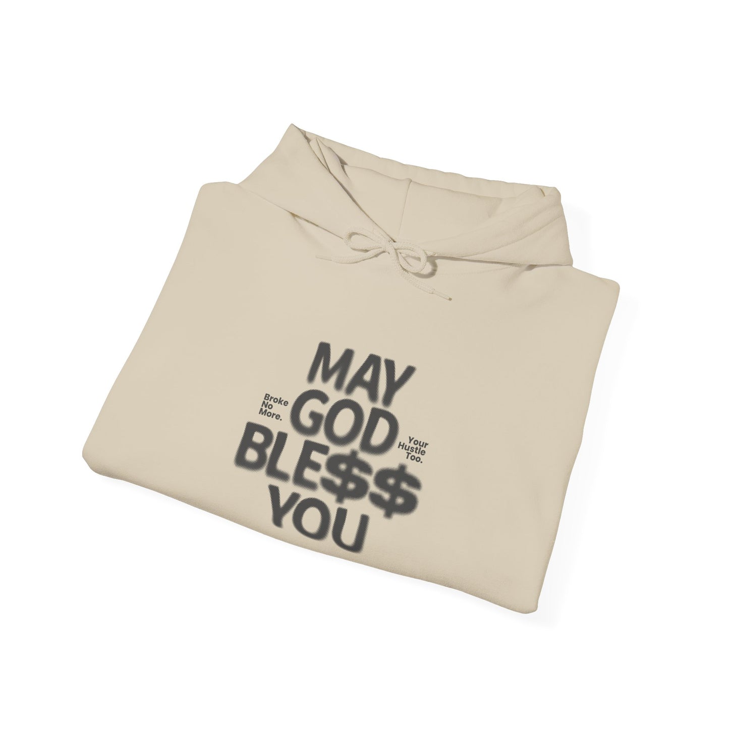 Inspirational Graphic Hoodie: 'May God Bless You'