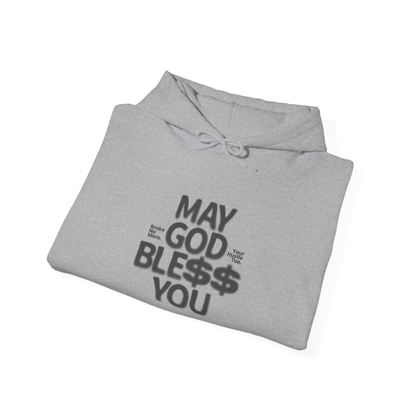 Inspirational Graphic Hoodie: 'May God Bless You'
