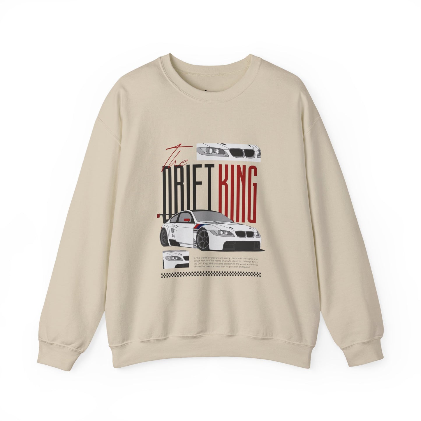 Drift King Crewneck Sweatshirt - Perfect Gift for Car Enthusiasts