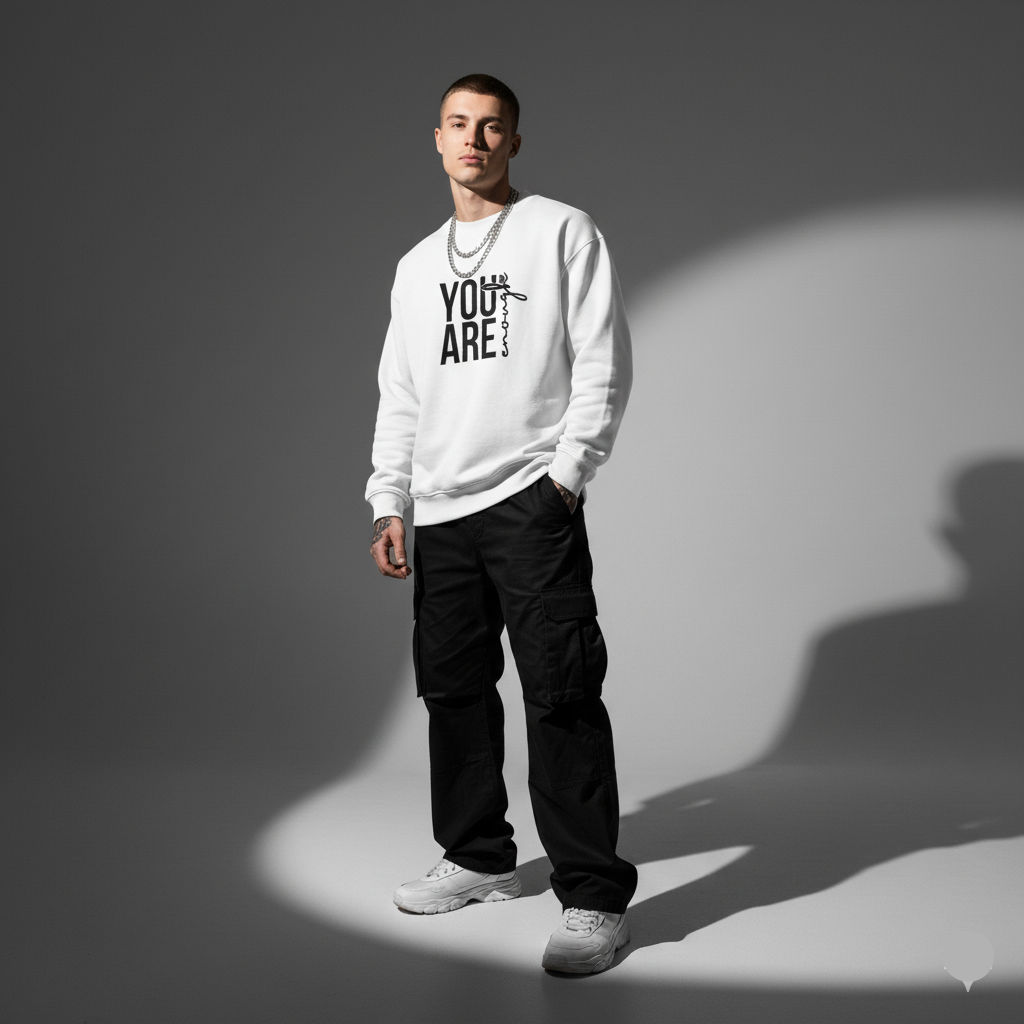 Empowering Champion Sweatshirt - You Are Enough, Inspirational Gift, Cozy Sweatshirt, Motivational Apparel, Affirmation Wear