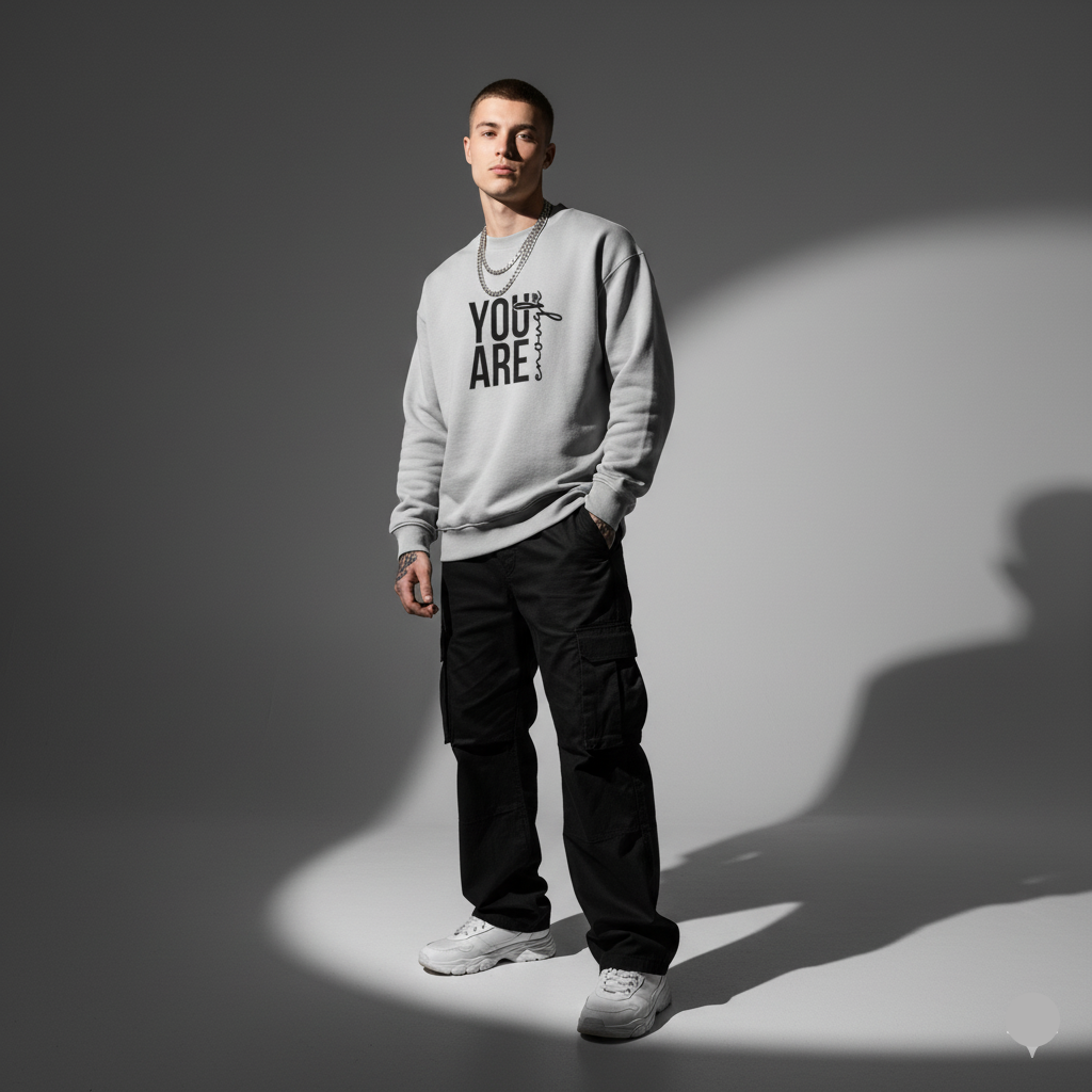 Empowering Champion Sweatshirt - You Are Enough, Inspirational Gift, Cozy Sweatshirt, Motivational Apparel, Affirmation Wear