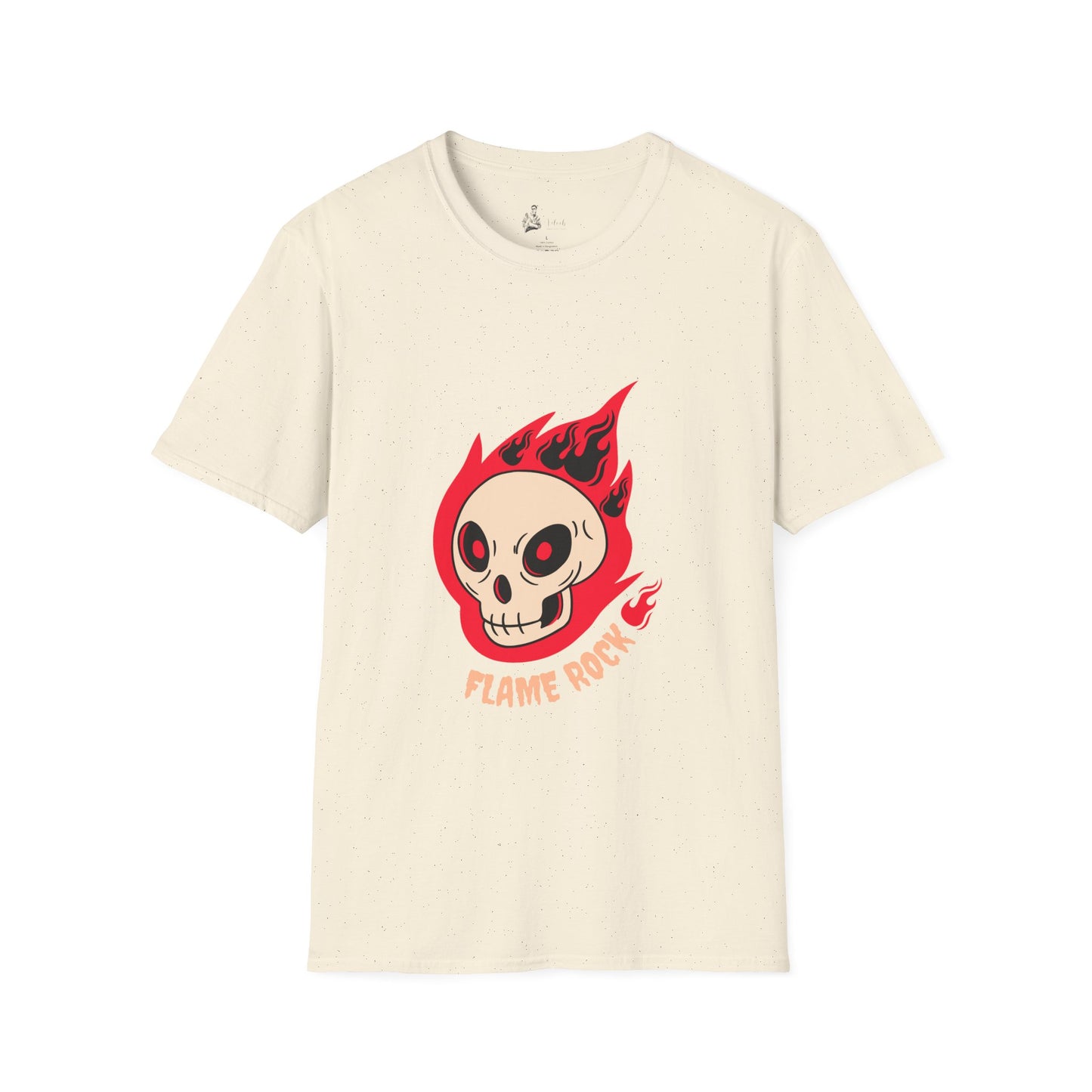Flame Rock Skull Unisex Softstyle T-Shirt