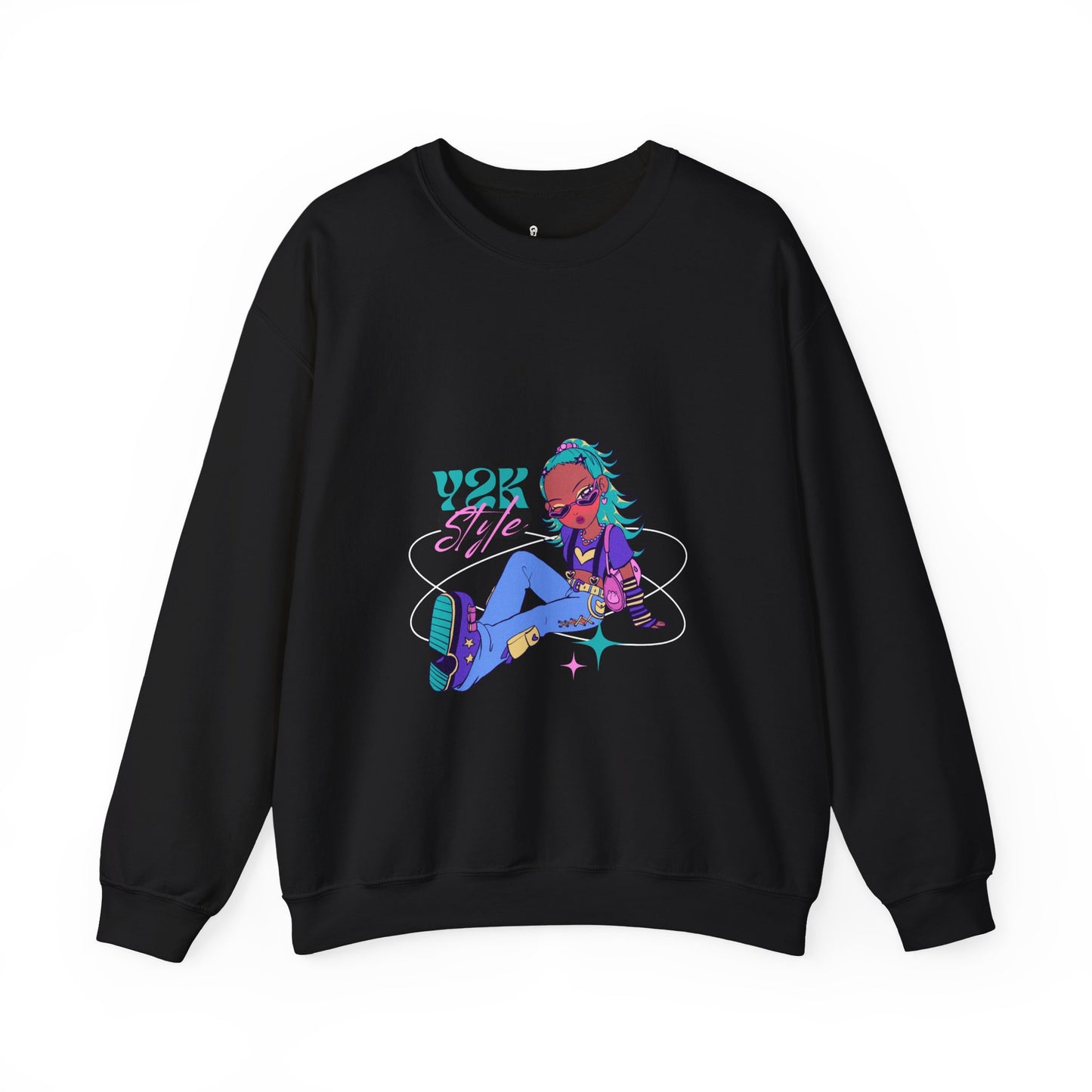 Retro Cool Vibe Crewneck Sweatshirt with Graphic Print