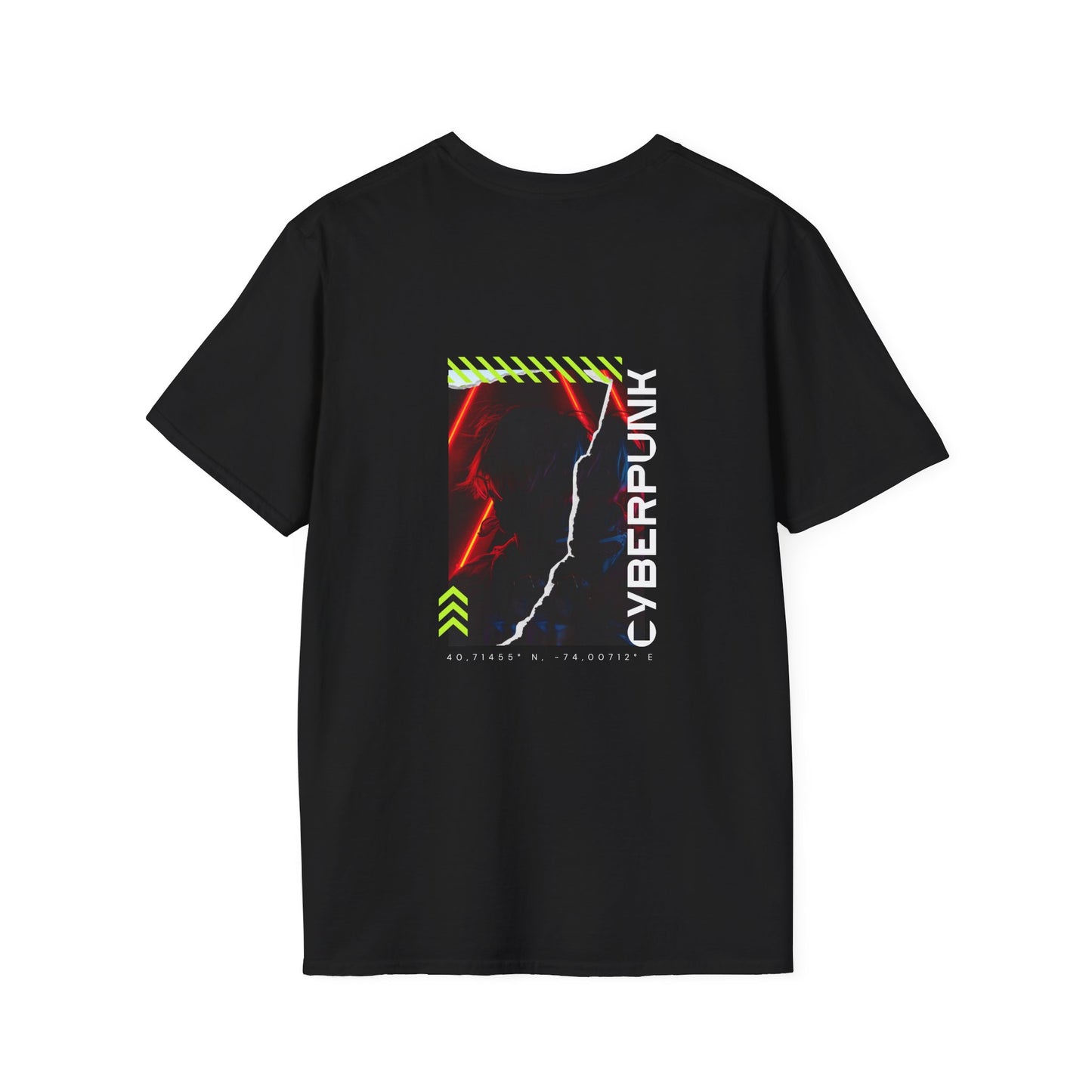 Cyberpunk Unisex Softstyle T-Shirt - Edgy Graphic Tee for Tech Lovers