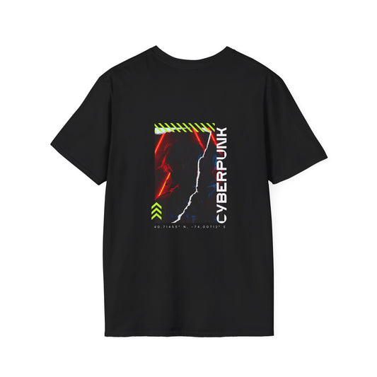 Cyberpunk Unisex Softstyle T-Shirt - Edgy Graphic Tee for Tech Lovers