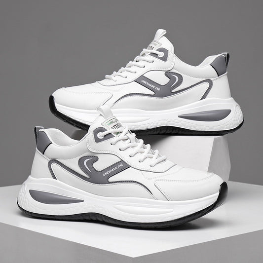 Leather Casual White Shoes Men's Outdoor Mountaineering