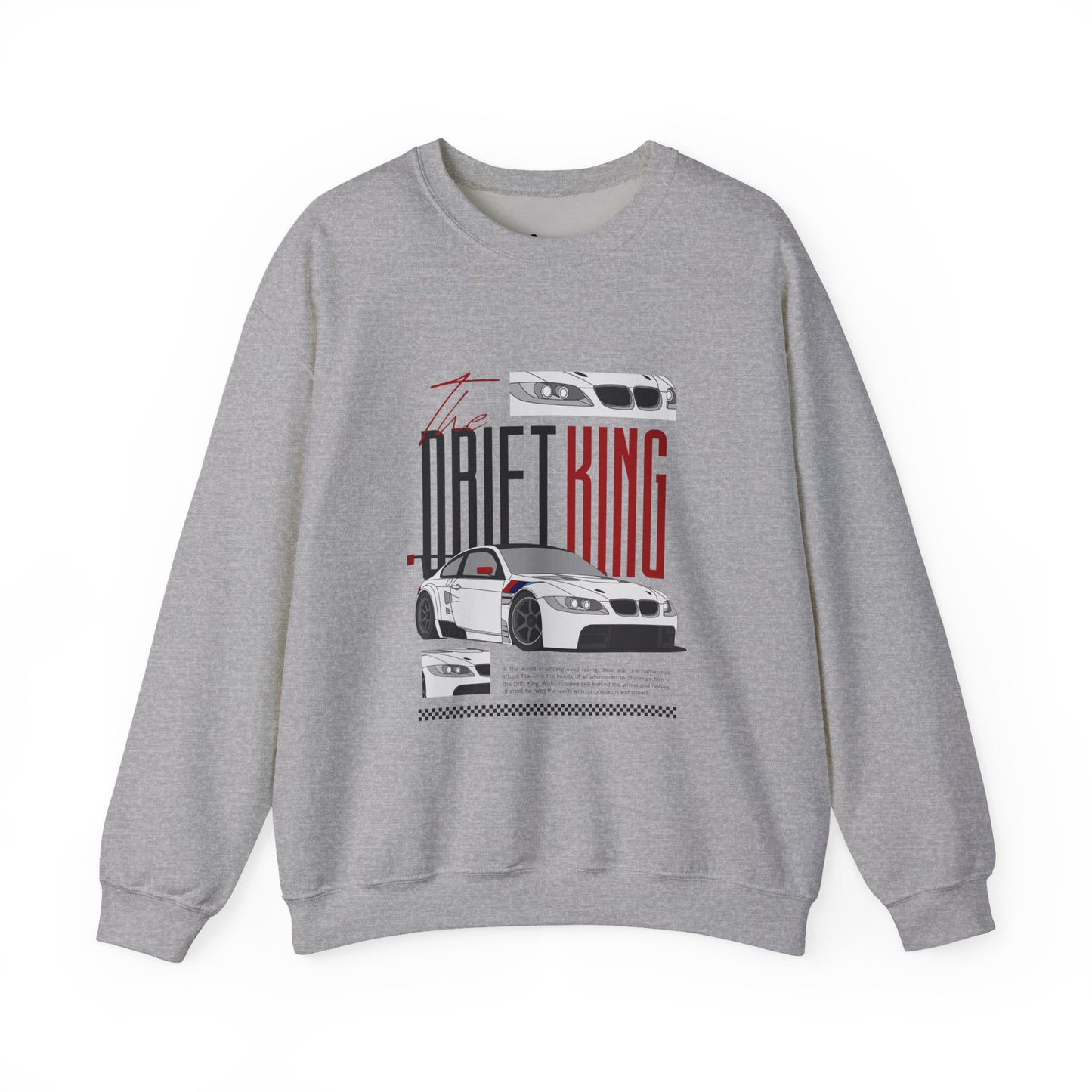 Drift King Crewneck Sweatshirt - Perfect Gift for Car Enthusiasts