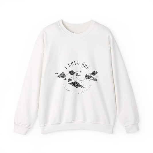 Moon & Clouds Inspirational Crewneck Sweatshirt