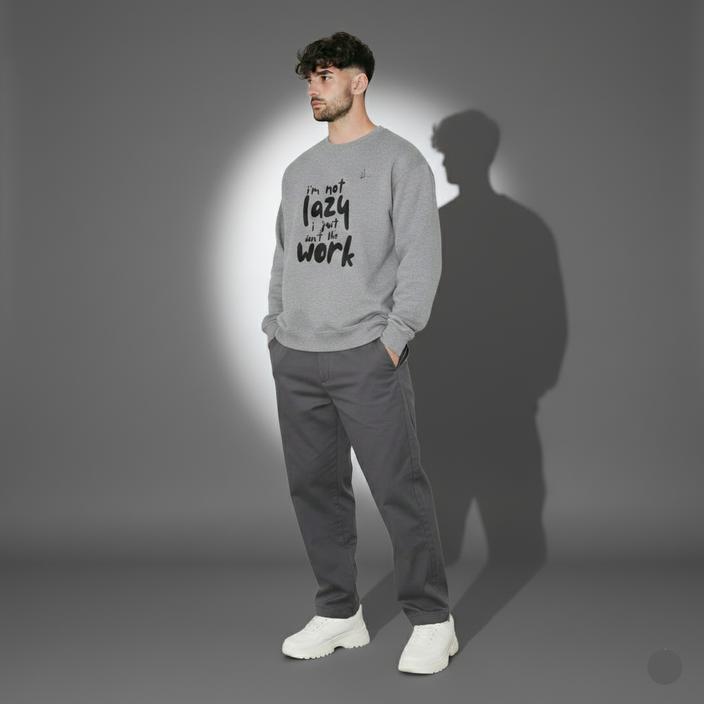 Lazy Vibes Crewneck Sweatshirt - Perfect Gift for Relaxation, Cozy Style, Everyday Comfort, Funny Sweatshirt, Unisex Apparel