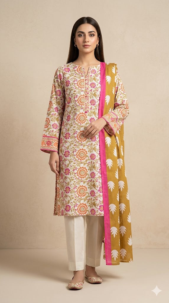 Unstitched Premium Suit for Women – Elegant Designer Fabric